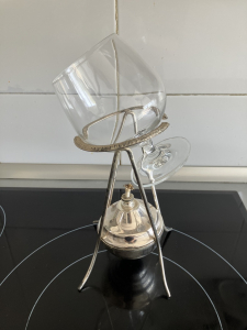 Calentador de brandy + copa