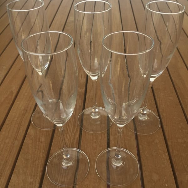 5 Copas de Cava Sumiller Cristal France Vintage