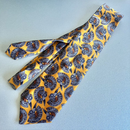 Corbata vintage Lanvin de seda natural Años 90