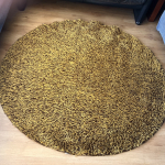 Alfombra redonda vintage Años70 | Pelo largo (shag)