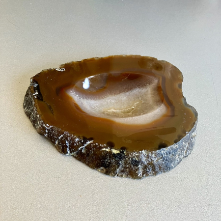 Cenicero geoda de ágata pulida de Brasil