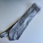 Corbata de seda Lanvin Paris plateada Años 70