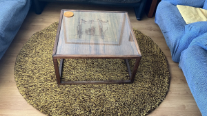 Alfombra redonda vintage Años70 | Pelo largo (shag)