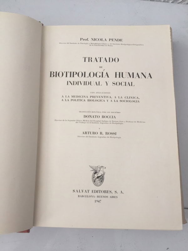 Tratado de Biotipología Humana, Nicola Pende 1947 - Imagen 4