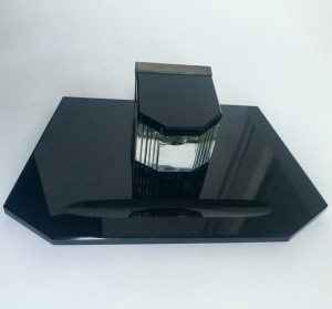 Escribanía Art Deco Cristal negro