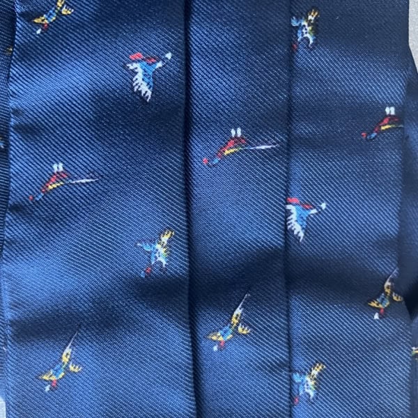 corbata azul vintage