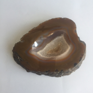 Cenicero geoda de ágata pulida de Brasil