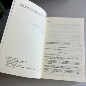 Teoría y realidad del otro, Pedro Laín Entralgo 1983, Alianza
