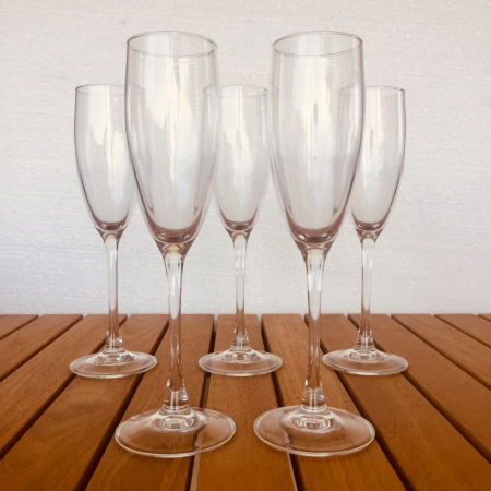 5 Copas de Cava Sumiller Cristal France Vintage