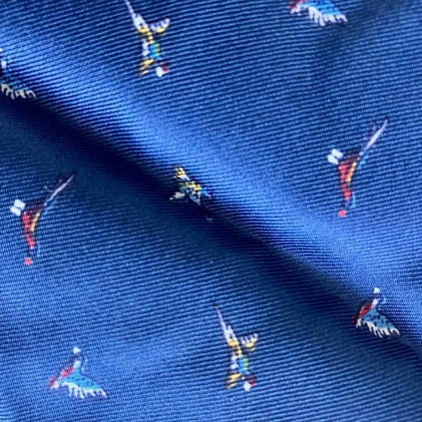 corbata azul vintage