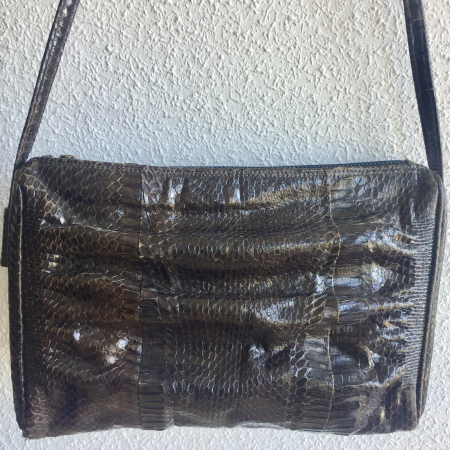Bolso de piel de serpiente. Años 70