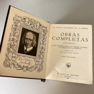 Calderón de La Barca, Obras completas, Aguilar 1941