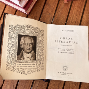 Retrato Tomo 2 Obras Literarias de Goethe - Aguilar 1ª Edición 1945