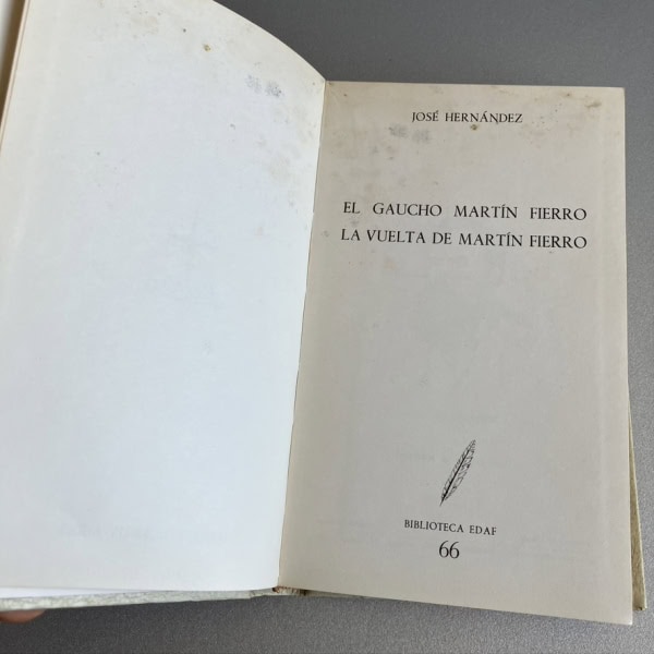 "El gaucho Martín Fierro" (1872) y "La vuelta de Martín Fierro" (1879). 