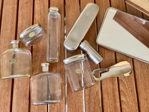Maleta neceser de viaje vintage completo con accesorios originales