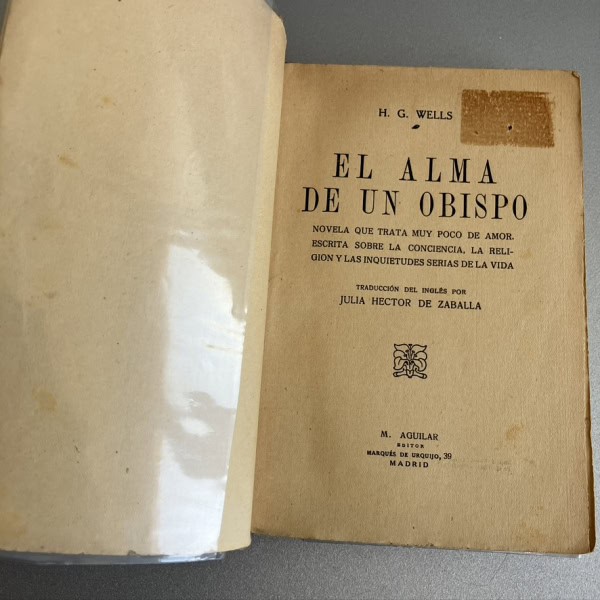 Novela filosófica, H. G. Wells - M. Aguilar