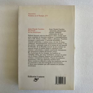 Contraportada El círculo de los mentirosos — Jean-Claude Carrière | Lumen 2000