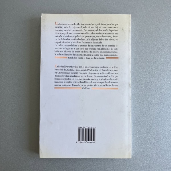 La bahía suspendida de Cristóbal Pera | Sirmio 1992 - Primera Edición