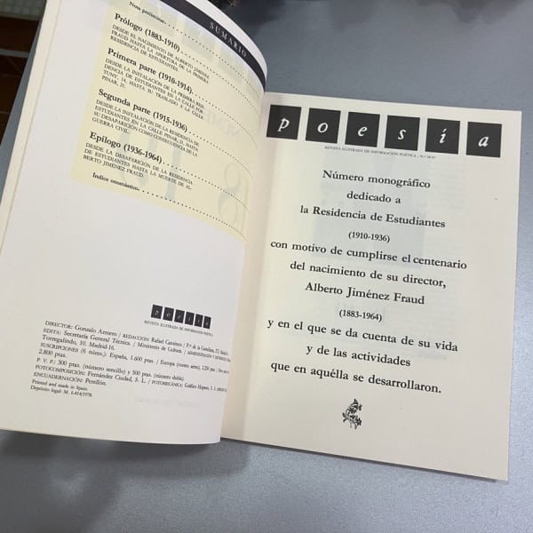 Poesía Revista ilustrada nº 18-19. Ministerio de Cultura 1983 | Gonzalo Armero | Williams Lovecraft Moreno Villa | Coleccionismo revistas
