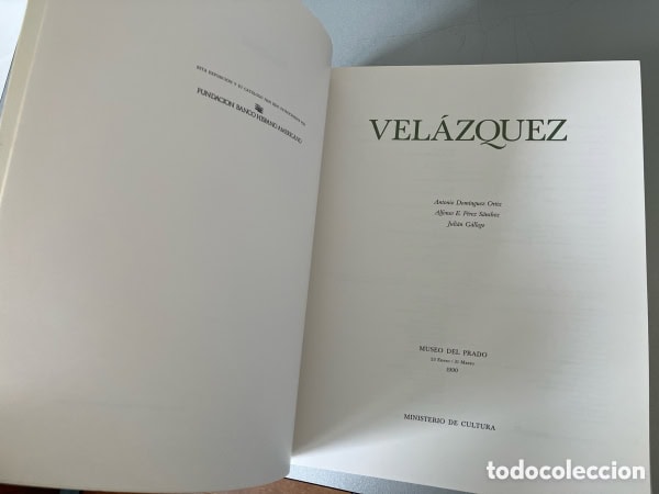 Catálogo Velázquez Museo Del Prado de Madrid en 1990
