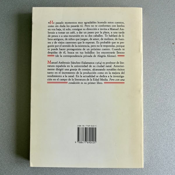 Pero con una condición - Sirmio 1991 - Primera Edición