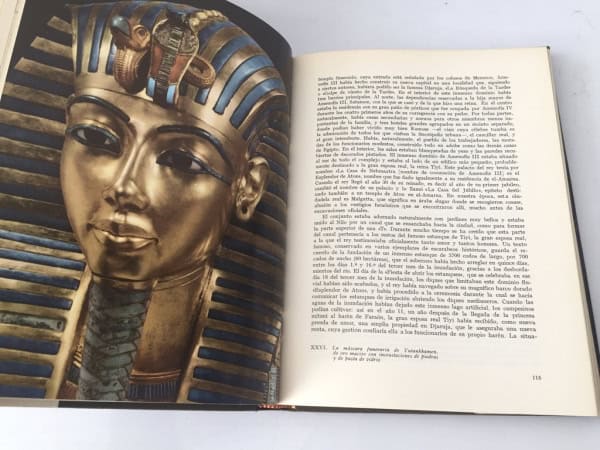 Tutankhamen Vida y muerte de un faraón — Desroches Noblecourt | Noguer 1963 Primera Edición | 75 fotografías color. Egiptología