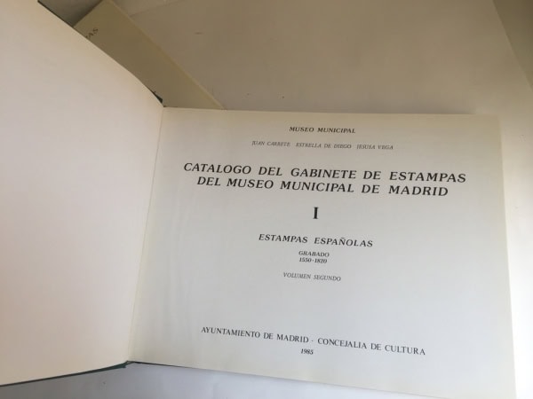 Catálogo del Gabinete de Estampas Museo Municipal Madrid