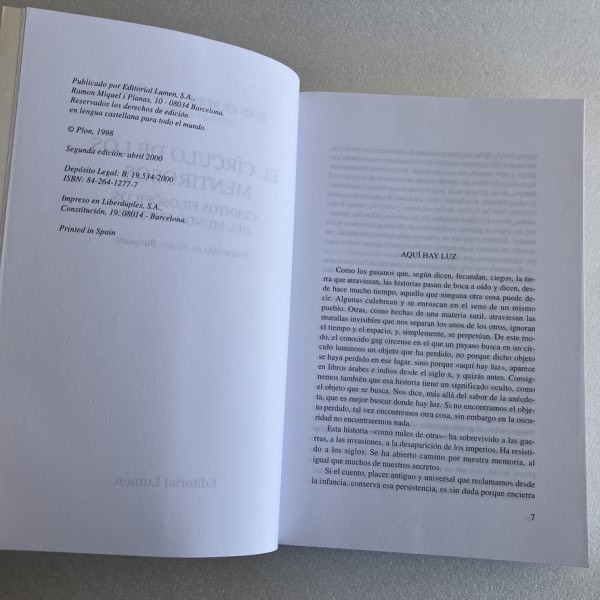 El círculo de los mentirosos, Jean-Claude Carrière | Lumen 2000