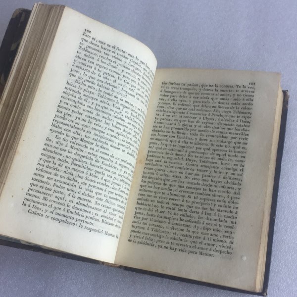 Libro antiguo Las aventuras de Telémaco, de Fénelon - 1827 | Plena piel