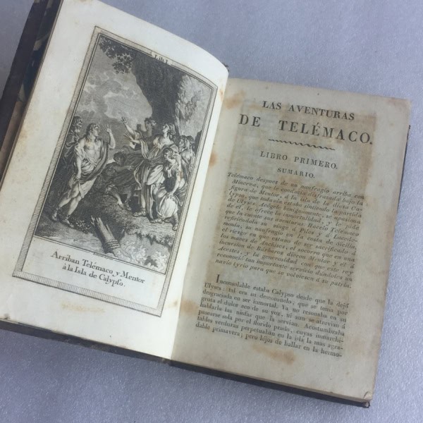 Las aventuras de Telémaco, de Fénelon - 1827 | Plena piel | 23 láminas grabadas