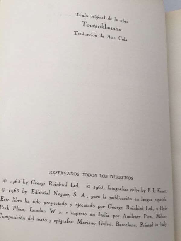 Vida y muerte de un faraón — Desroches Noblecourt | Noguer 1963 Primera Edición 75 fotografías