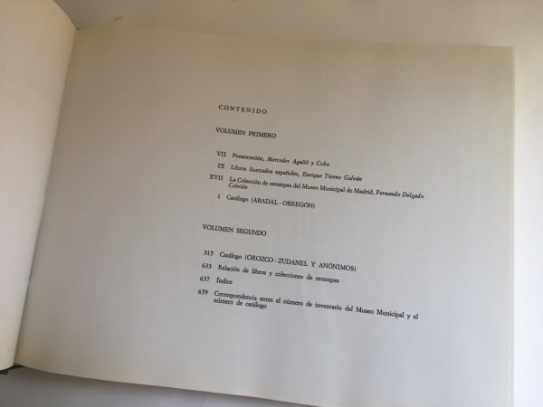 Catálogo del Gabinete de Estampas del Museo Municipal · 2 tomos