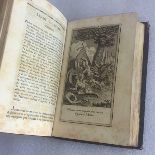 Las aventuras de Telémaco, de Fénelon - 1827 | Plena piel. Con 23 láminas grabadas