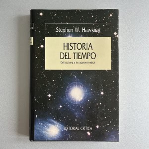 Historia del tiempo — Stephen Hawking | Editorial Crítica 1989 | Tapa dura | Serie Mayor | Carl Sagan | Libro de ciencia